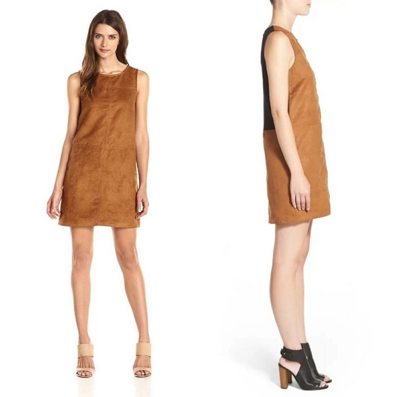Sanctuary Village Suede Color Block Shift Dress - Picture 2 of 6